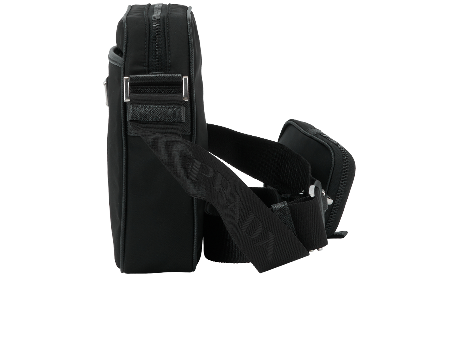 Small Messenger, &pound;695, Handbags, Black, Nylon, Bottom view